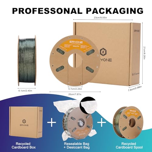 Image of ERYONE Glitter PLA Filament for 3D Printer, 1.75mm + /-0.03mm, 1kg(2.2LBS) /Spool, Omega Nebula (Gold)