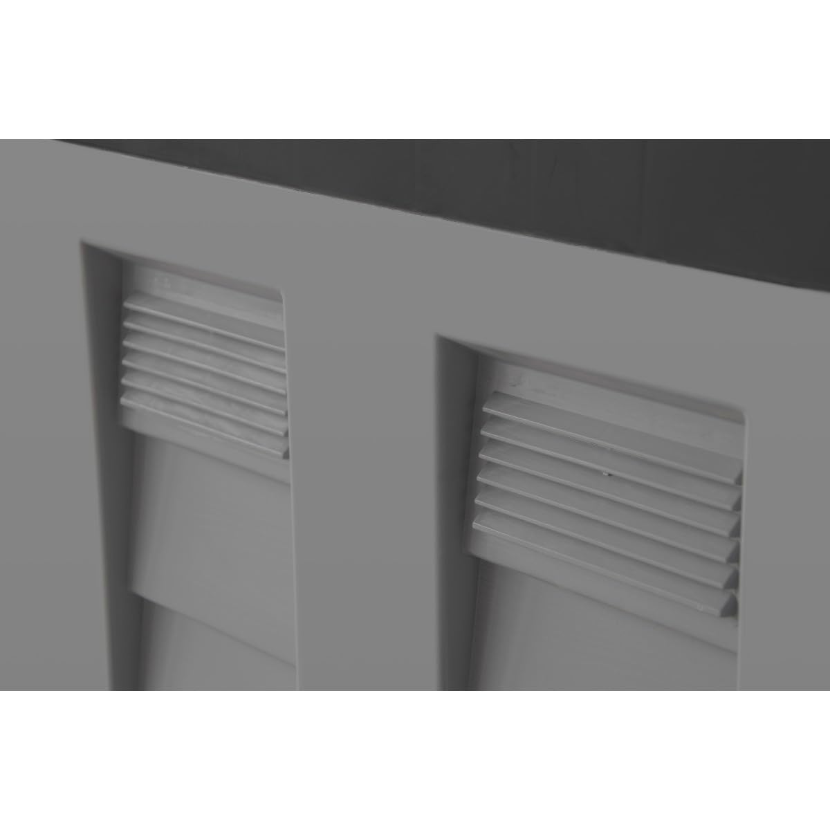INTEC - Cache Poubelles Extérieur Design 1500L Anthracite - Grand Abri 2 Portes en Polypropylène Résistant pour Tri Sélectif - Coffre de Rangement Multifonctionnel pour Terrasse & Jardin