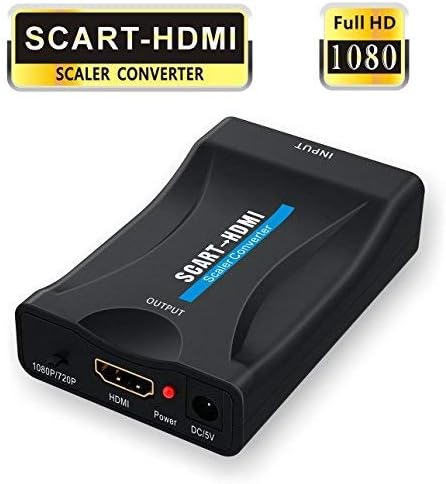 GANA 1080P SCART to HDMI Converter for Connecting Set-Top Box, DVD player or other Devices with Scart Port to Play on New TV with HDMI Port