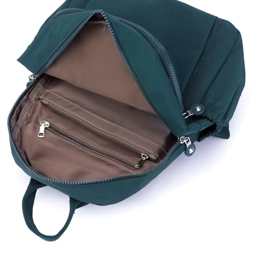 Image of Tanweibago Mini Nylon Women Backpacks,11L Small Ladies backpacks Casual Lightweight Women Shopping Travel Daypack (Teal)