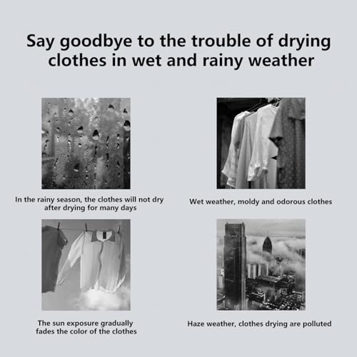 Elektrische luchtdrogers Kleding Indoor Verwarmd, Sneldrogende Intelligente Constante Temperatuur Elektrische Droger, Tijdbesparend Grote Ruimte Wasdroger Elektrische Indoor Haze Weer, Grijs - Image 6