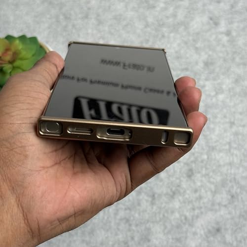 Image of FRATO Metallic AeroFLex Aluminium Leather Case for Samsung Galaxy S24 Ultra (Desert Titanium)