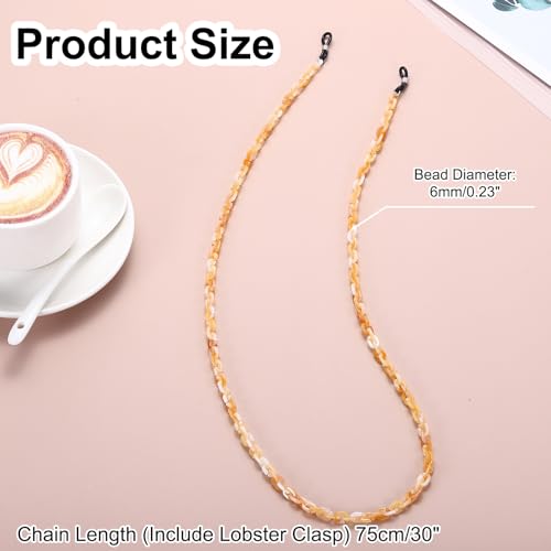 Image of uxcell Eyeglass Chains for Women, Resin Eyeglass Holder Chains Adjustable Sunglasses Lanyards Holder Chains