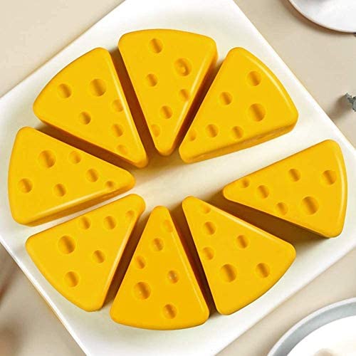 Cheese Shape Silicone Mold, 8 Cavity Cake Pop Molds Silicone, Non-Stick Silicone Baking Mold For Ice Cube Tray Chocolate, Cake, Jelly, Mousse Cake Pastry For Household Kitchen #TOP1