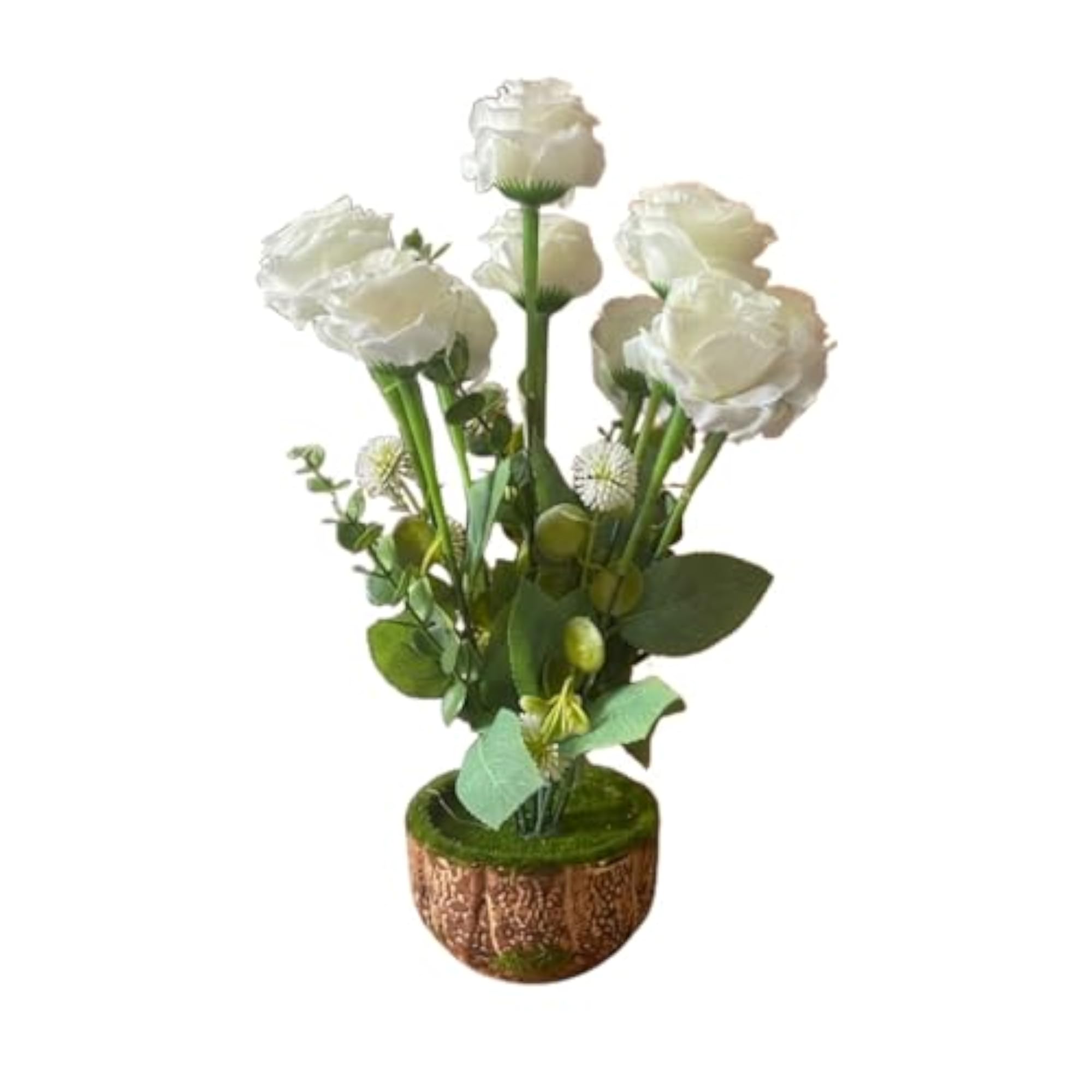 Artificial Plants for Home Decor with Wooden Pot