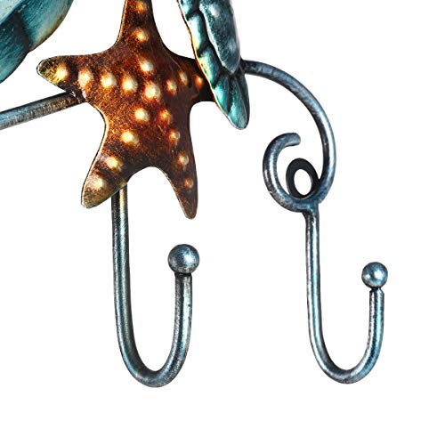 Tooarts Wall Mounted Key Holder Turtle Wall Hooks Iron Key Hook Rustic Wall Decorative Hook Living Room Bathroom Ornament - Image 8