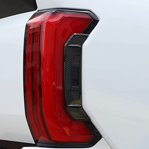 Llkuang Rear Tail Light Side Lamp Bed Tailgate Button Trim Cover Fit For Toyota Tundra 2022 2023 Abs Rear Tail Light Side Trim Panel-2Pcs (Carbon Fiber Pattern, With Holes) #TOP3