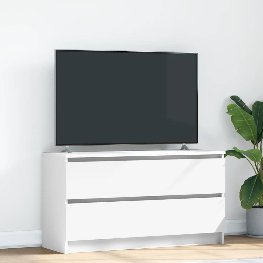 vidaXL Mobile Porta TV Bianco 100x35x54 cm in Legno Multistrato