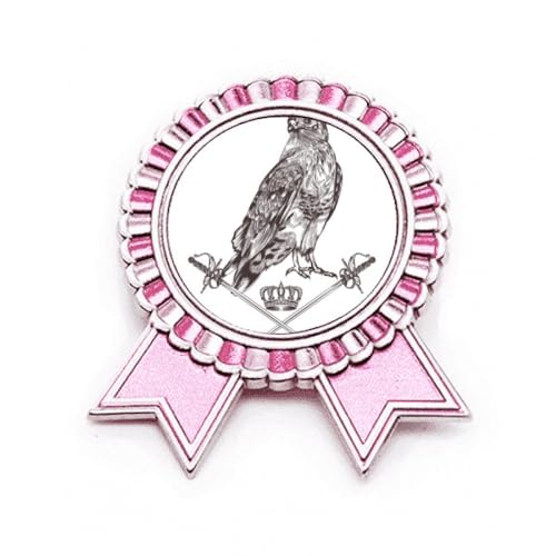 Broche couronne d'aigle baroque rose en métal pour personnaliser un vêtement fade