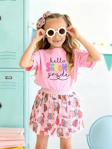 Image of First Day of School Shirt Girls Boys Preschool to 5th Grade Tshirt Kids Back to School Graphic Tee Tops