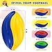 Jerify 20 Pack Mini Footballs Bulk 7 Inch Small Toy Footballs Spiral Foam Soft Sports for Outdoor Indoor Play Game Kids Party Supplies(Blue Color Series)