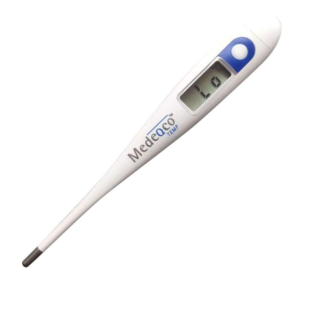 1 PCS Digital Thermometer for Adults Baby Kids Armpit Oral Digital LCD Thermometer with Memory Function Waterproof Household Supplies Baby Fever Thermometer, White
