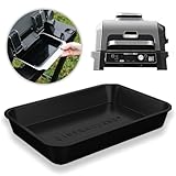 Drip Pan for Ninja Woodfire Outdoor Grill Pro XL, Pro Connect XL, OG850 OG951 Reusable Liner Silicone Tray, Non-Disposable and Heat Resistant for Wood Fire Smoker Air Fryer 7-in-1 by INFRAOVENS