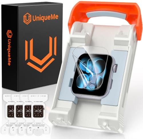 UniqueMe für Apple Watch Series 11/10 46 mm - Schutzfolie | 4 Stück EPU Displayschutz Kompatibel für Apple Watch 46mm, Staub und Blasenfrei, HD Klar Folie, Einfache Installation