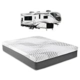 Tru Lux Cool 12” Hybrid RV Mattress, RV King 72x80, Gel Memory Foam & Pocketed Coil Bed for RV, Camper or Travel Trailer, Luxury Medium-Firm Cooling Support, Made in USA