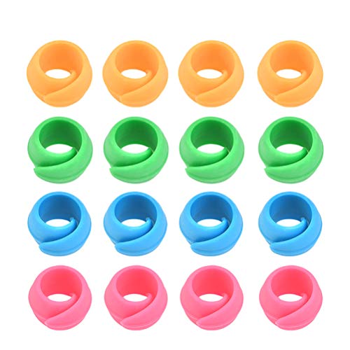FOCCTS 20 Pcs Thread Spool Savers/Spool Huggers, Peels Thread Huggers to Prevent Thread Unwinding No Loose Ends or Thread Tails, 4 Colors