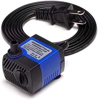 AQUANEAT Small Fountain Pump, 80 GPH Submersible Water Pump for Aquarium Fish Tank, Outdoor Water Fountain, Hydroponics, Pond
