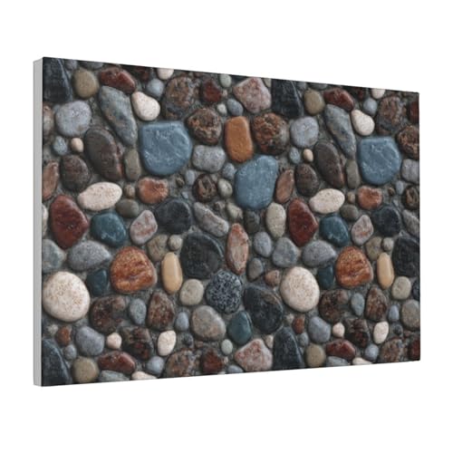 Cuadro de piedras Woshuwo 30x45 cm para crear un ambiente zen y relajante en el dormitorio