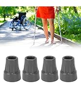 4PiècesenCaoutchoucCannePointe20mmDiamètreIntérieurAnti-dérapantBéquillePointeRemplac...