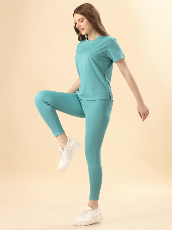 Image of DTR FASHION Cotton Blend Styled With Solid Lining Tracksuit | Co-ord Set For Women| Active Wear Suit Set For Women