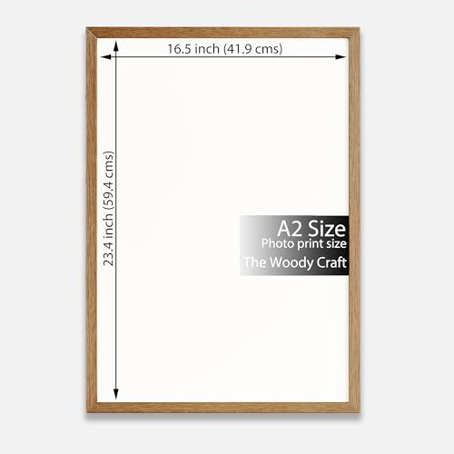 Image of A2 Size Photo Frame | Brown Photo Frames For Wall Decor | Premium Wall Frame | Wooden Frame To Match Any Theme | Minimalist Big Photo Frames For Wall | Ideal Single Photo Frame For Wall