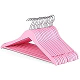 ☘ Hochwertige Holzbügel - Hergestellt aus verbessertem Naturholz von höchster Qualität. Seien Sie versichert, dass es auch den dicken Mantel oder Anzug in Ihrem Schrank stabil hält und eine große Kapazität von bis zu 18 Pfund aufnehmen kann. Kommt mit drehbaren Haken, die Ihre Garderobe im Handumdrehen schön machen.