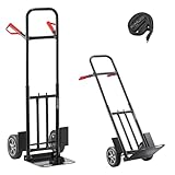 Conception ergonomique : Ce chariot à 2 roues est doté d'une poignée ergonomique antidérapante en silicone pour une prise en main sûre et confortable. La poignée réglable s'adapte à différentes hauteurs, facilitant ainsi son utilisation et réduisant la fatigue. Idéal pour les livraisons, les déménagements et le transport quotidien