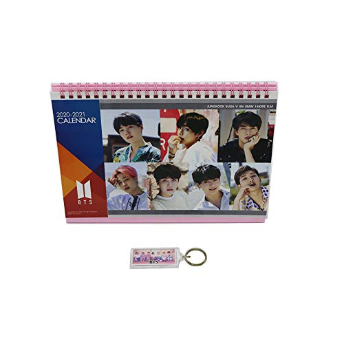 	 BTS Bangtan Boys Desk Calendar with Photo card with Key ring and Instagram card 