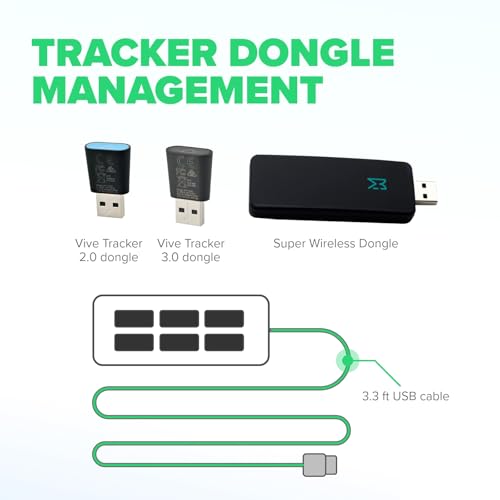 Rebuff Reality 7 -Port USB Hub for Vive Tracker USB dongles, USB 3.0 High-Speed Data Transmission, for Desktop/Laptop Computers