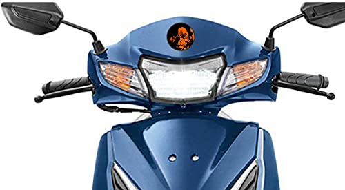 Image of CVANU Hanuman Jai Shree Ram Sticker for Scooty, Bike- All Two Wheeler Vehicle Vinyl Decal Size (11cm X 11cm) Multicolor