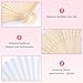 JOHOUSE 12 Pcs White Fabric Folding Hand Fans 8.3 Inch – Foldable Handheld Fans for Women, Wedding Guest Gifts, Party Favors, Dancing Props, DIY Crafts & Summer Cooling