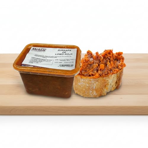 Zurrapa de Lomo Roja 500g Artesana | Lomo Frito en Manteca Ibérica Colorá | Receta Tradicional Serranía de Ronda | Sin Alérgenos | Paté de Carne para Tostadas (1, Zurrapa de lomo roja)