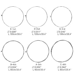Jeu de cordes de guitare électrique 1 à 6 cordes en fil d’acier - Les Beatles, Paul McCartney, John Lennon, RIngo Starr, George Harrison Jeu de cordes de guitare électrique 1 à 6 cordes en fil d'acier – Image 3
