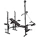 CCLIFE Banco de Pesas Banco de musculación PRES Banco Banco de Entrenamiento Ajustable 126/178/217 cm