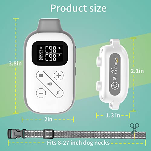 Dog Bark Collar,Ipx7 Waterproof Dog Training Collar,Dog Shock Collar With Remote 3300Ft,Rechargeable E-Collar With 3 Training Modes(Beep,Vibration,Safe Shock) Suitable For 5-120Lbs Dogs (Grey) #TOP6