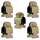 Rubber Cushion Strut Clamp 3/4" NOM (7/8" OD) for Mounting Copper Piping, PEX Pipe, CVPC Tubing to Strut Channels [5 Pack]