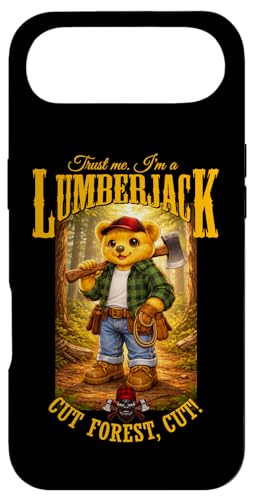 Trust Me I�fm a Lumberjack, Cute Funny Lumberjack Teddy Bear �X�}�z�P�[�X iPhone Air �p