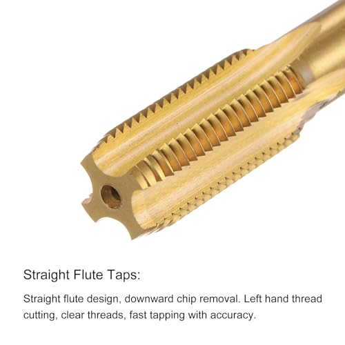 QUARKZMAN Metric Gewindebohrer M14 x 1,5, HSS Gewindeschneider, Linksgewinde