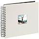 Hama Fotoalbum 28x24 cm (Spiral-Album mit 50 schwarzen Seiten, Fotobuch mit Pergamin-Trennblättern, Album zum Einkleben und Selbstgestalten) kreide (Packung mit 2)