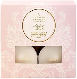 Shearer Candles Tealights, Paraffin Wax, Metal, Cotton Wick, Fragrance & Essential Oils, Paper/Card, White, Pink, Gold, One Size