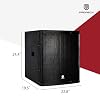 PRORECK SP-18X Active Powered PA DJ Subwoofer Cabinet 18 inch 3000W P.M.P.O with Class-D Amplifier, 3 DSP Presets-Monitor, Coil Bass Reinforcement, Black, for Wedding, Party, Concert, Church (One Sub)