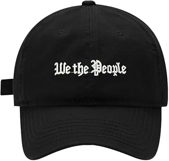 Baseball Cap We The People Embroidered for Men Women Cotton Embroidery Baseball Hat Adjustable