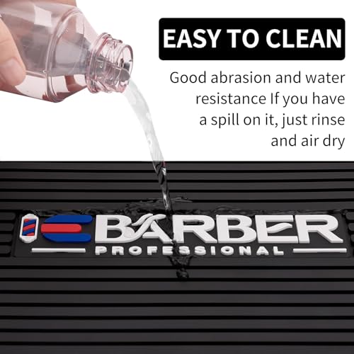 Barber tools placed on magnetic mat