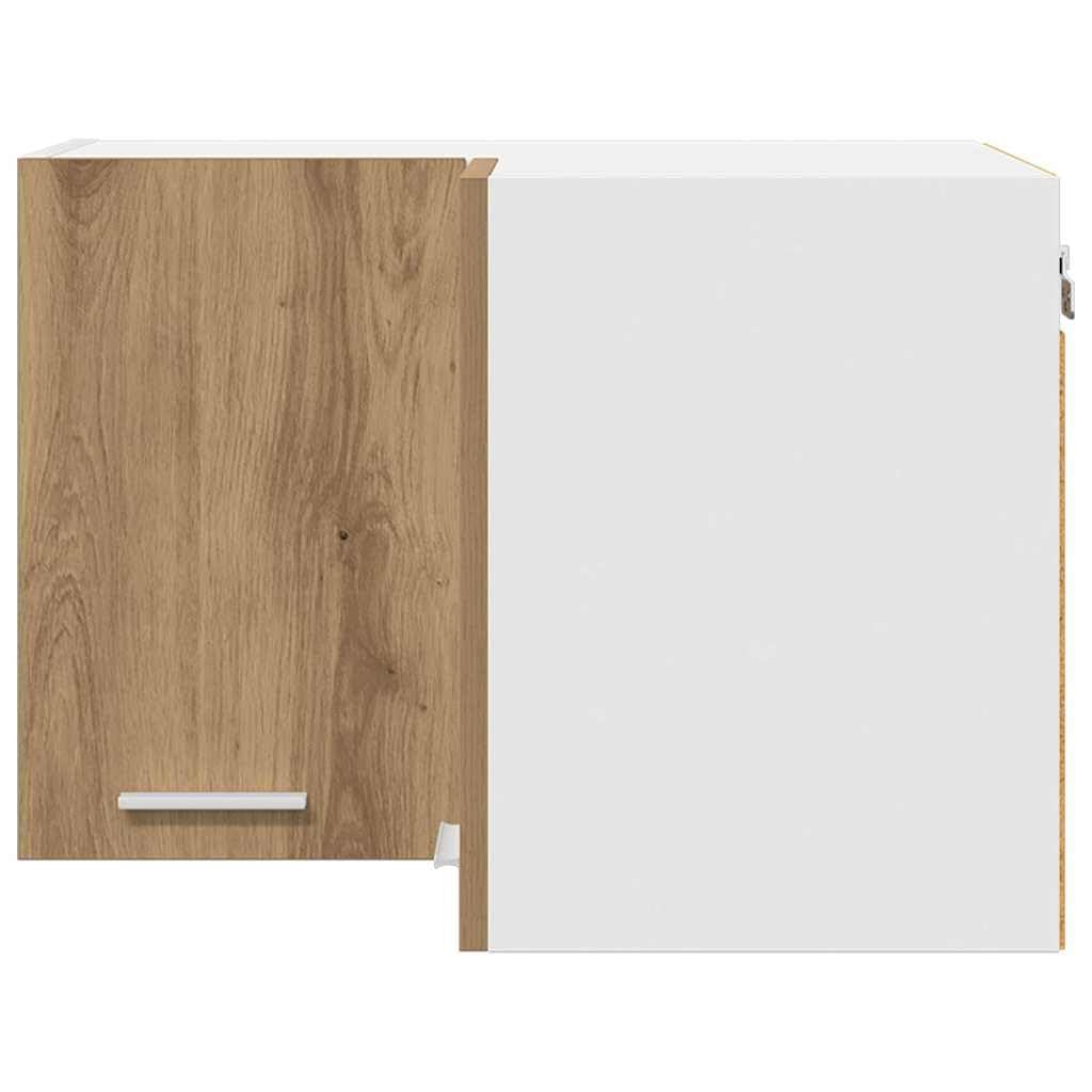 vidaXL Hängeschrank Artisan-Eiche und Weiß 57 x 57 x 40 cm, Moderne Küchenschränke, rechteckig, viel Stauraum, langlebige Materialien, Coole Lösungen für Deine Wohnung