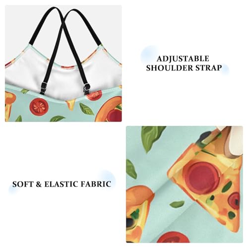 Pizza Mushroom Tomato Girls One Piece Swimsuits Summer Quick Dry Beach Bathing Suit4