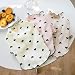 Yaopelky Haustierkleidung für kleine Hunde und Katzen, Sommer, Herbst, Herzmuster, dehnbar, Rüschen, langärmelige Outfits für Chihuahua, Schnauzer, Shih Tzu, Yorkie (Kaffee, M)
