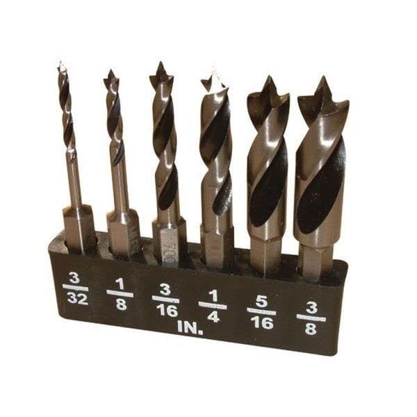 for 5 Piece Stubby Brad Point Tip Drill Bit Set Close Quarter