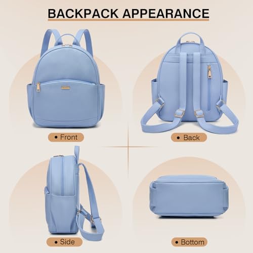 Marvolia Mini Backpack for Women - Leather Backpack Cute Backpacks with Multiple Pockets for Travel College Work - Blue by Marvolia - Used condition - Image 5