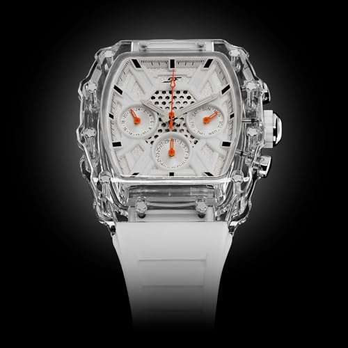 Image of SF Maiden Voyage Sport Watch Quartz Analog with White Dial White Silicon Strap Watch for Men - 77178PP02W