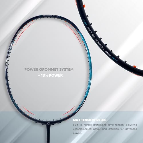 Image of Apacs Ziggler Pro 6.2 (Unstrung) | 38 lbs Max Tension | 4U Head Heavy | Copper Carbon Tensile (CCT) Technology | Power Frame Series | Made in Vietnam Badminton Racket with Cover (Black-Red)
